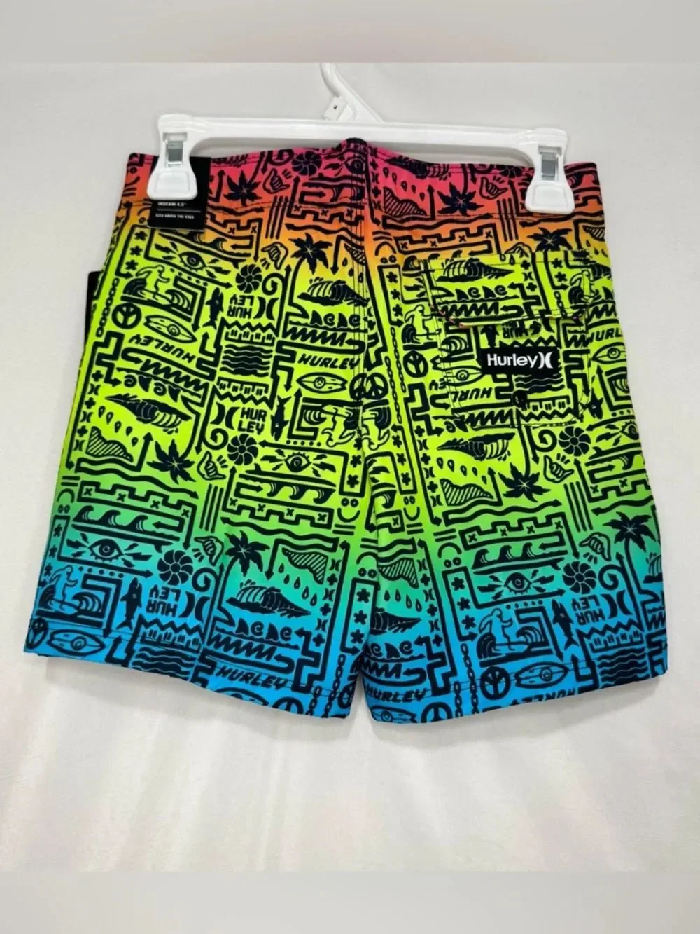 Boys Hurley Print Boardshorts Size 4